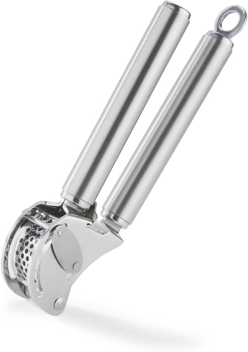Rösle Stainless Steel Garlic/Ginger Press with Scraper