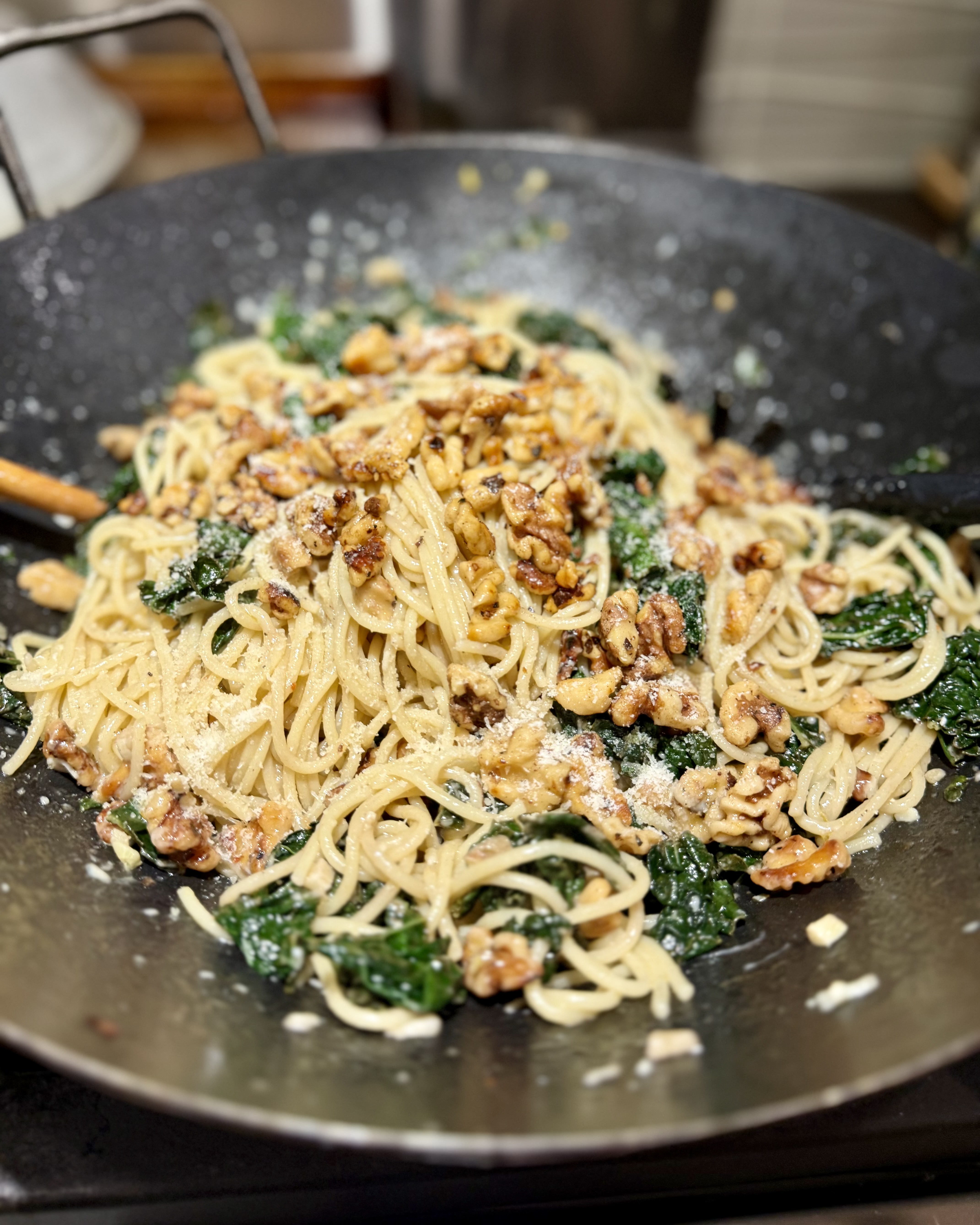 Kale and Walnut Pasta