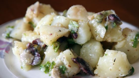 Potato Salad with Capers, Olives, and Artichoke Hearts