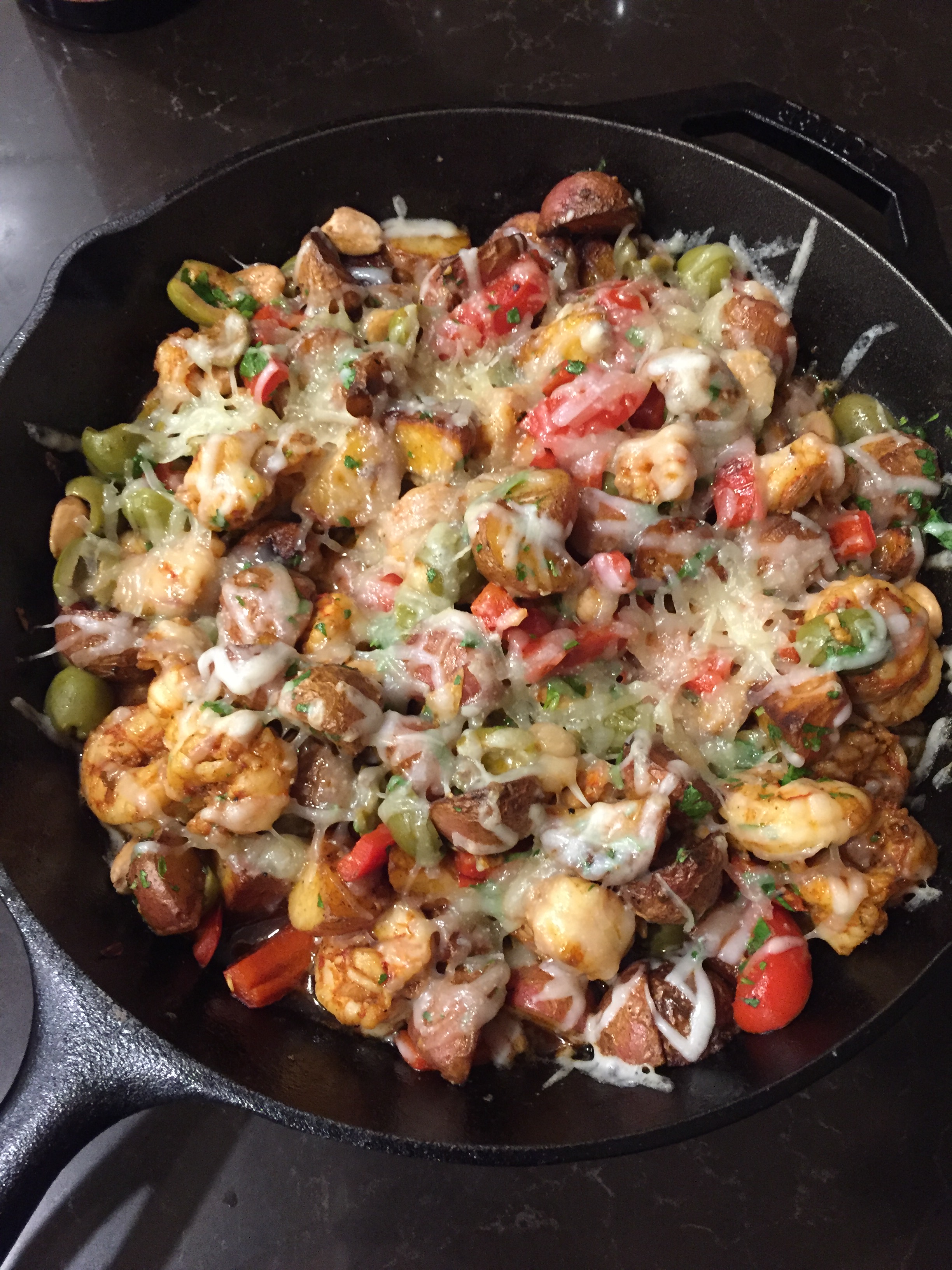 Spanish Shrimp and Potato Skillet